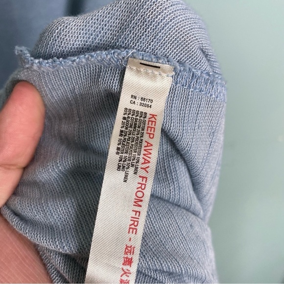 Free People Beach Havana Tee Dress Flowy Slouchy Maxi Ruffle Sz M Blue - Picture 7 of 7